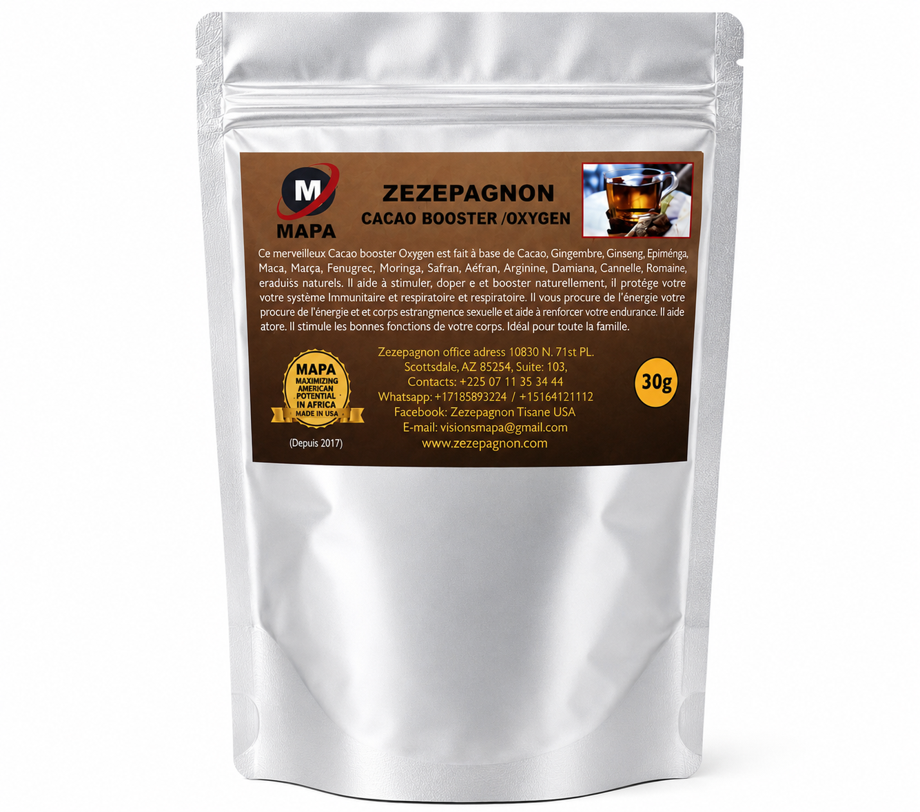 ZEZEPAGNON Cacao Booster Oxygen — Zezepagnon Herbal Wellness