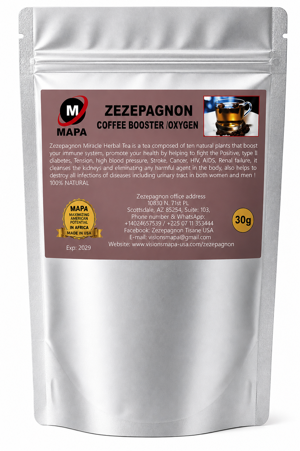 ZEZEPAGNON Coffee Booster Oxygen — Zezepagnon Herbal Wellness