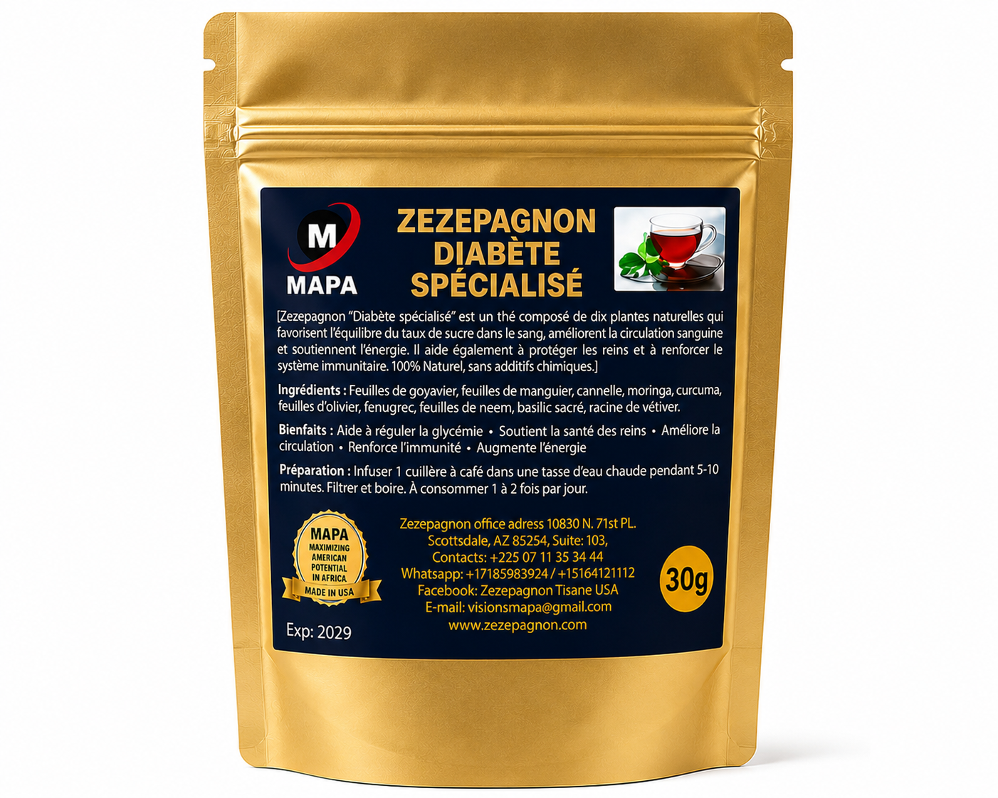 ZEZEPAGNON Diabète Spécialisé — Zezepagnon Herbal Wellness